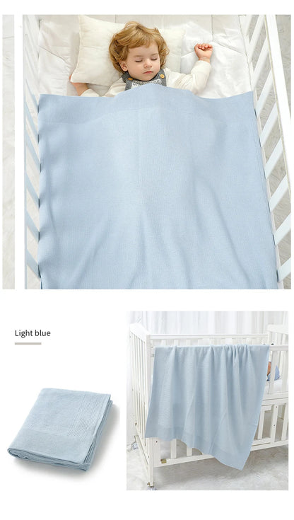 Baby Cotton Knit Sleepsack | Soft Plaid Swaddle Wrap
