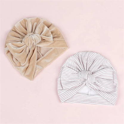 Baby Turban Bow Knot Hat | Soft Beanie Headwrap for Newborns & Toddlers
