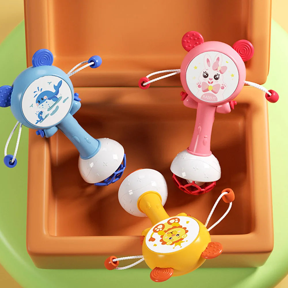 Baby Rattle Teether Hand Bell Toy