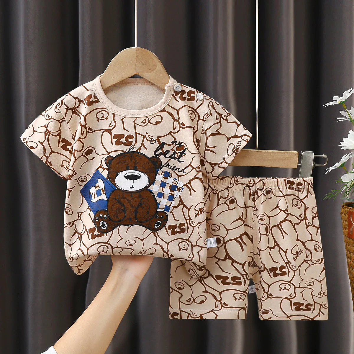 Kids Cotton T-Shirt & Shorts Set | Boys & Girls Summer Outfit 2PCS