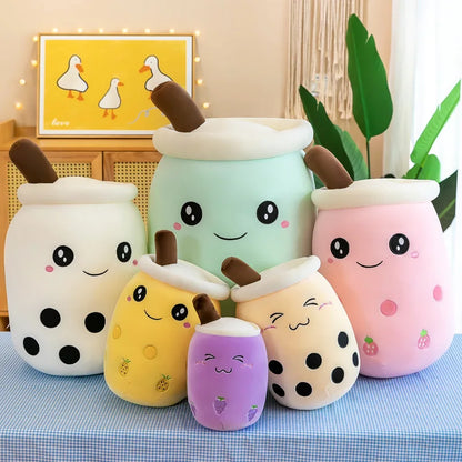 Kawaii Boba Bubble Tea Plush Toy | Soft Stuffed Milk Cup Pillow | 14 Styles | 24cm