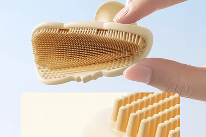 Baby Silicone Shampoo & Massage Bath Brush | Soft Hair Comb & Scalp Care Tool