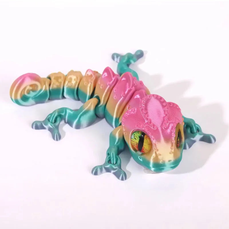 3D Printed Chameleon Figure | Multi-Joint Movable Kids Gift & Room Decoration