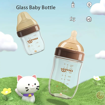High Borosilicate Glass Baby Bottle | Wide-Neck Anti-Colic Feeding Bottle | 120ml, 160ml & 240ml