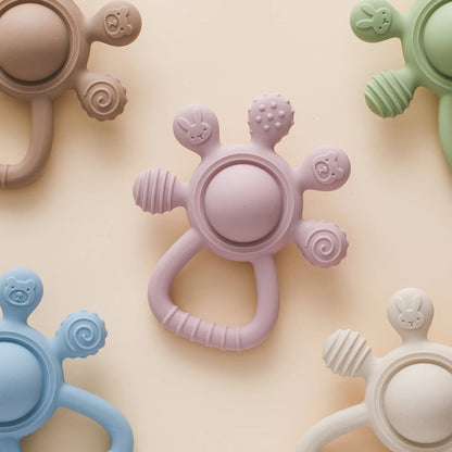 Baby Silicone Teether & Pacifier Chain Set