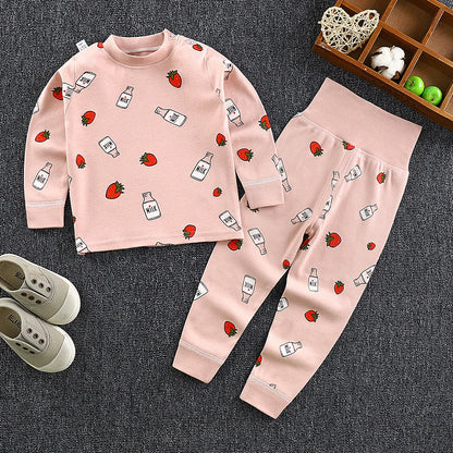 Kids Cotton Pyjama Long Johns Set | High Waist Underwear 9M-6 Years