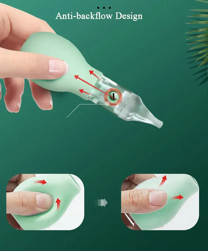 Baby Nasal Aspirator | Soft Silicone Nose Cleaner & Snot Sucker for Newborns, Anti-Backflow