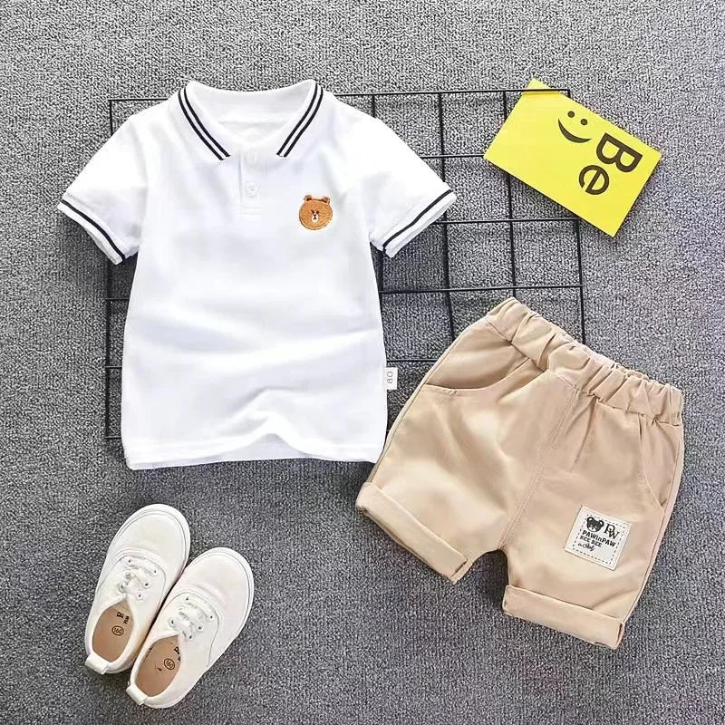 Kids Cotton T-Shirt & Shorts Fashion Set | Boys & Girls Summer 2PCS