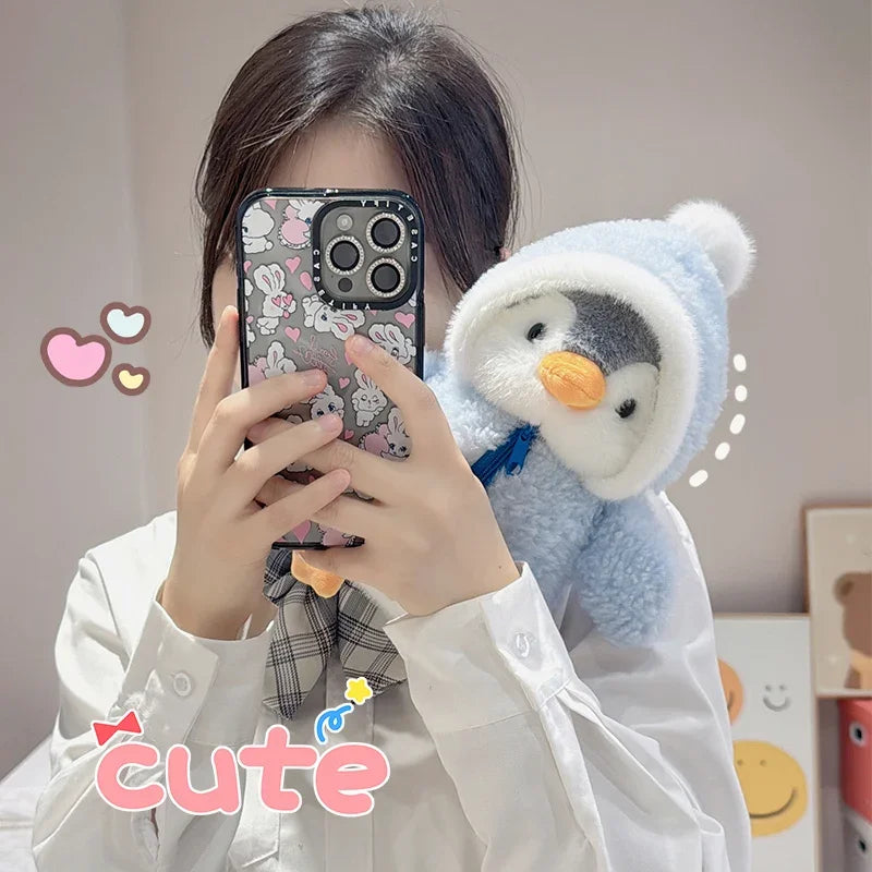 Cute Penguin Plush Toy | Soft Stuffed Animal with Clothes & Hat
