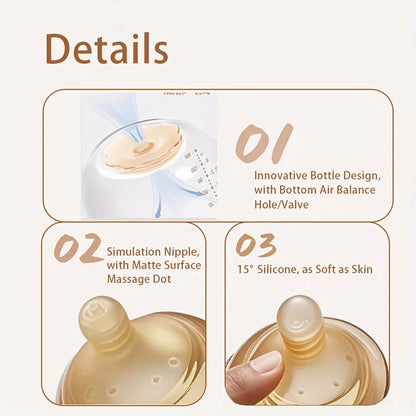 High Borosilicate Glass Baby Bottle | Wide-Neck Anti-Colic Feeding Bottle | 120ml, 160ml & 240ml