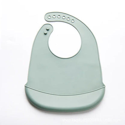 Silicone Baby Bib | Adjustable Waterproof Feeding Bib for Newborns & Toddlers, BPA-Free