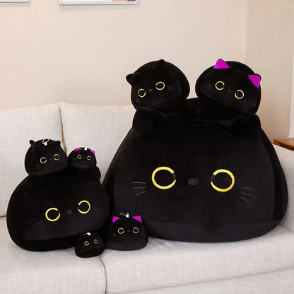 Round Ball Cat Plush Toy | Kawaii Soft Cat Cushion for Kids