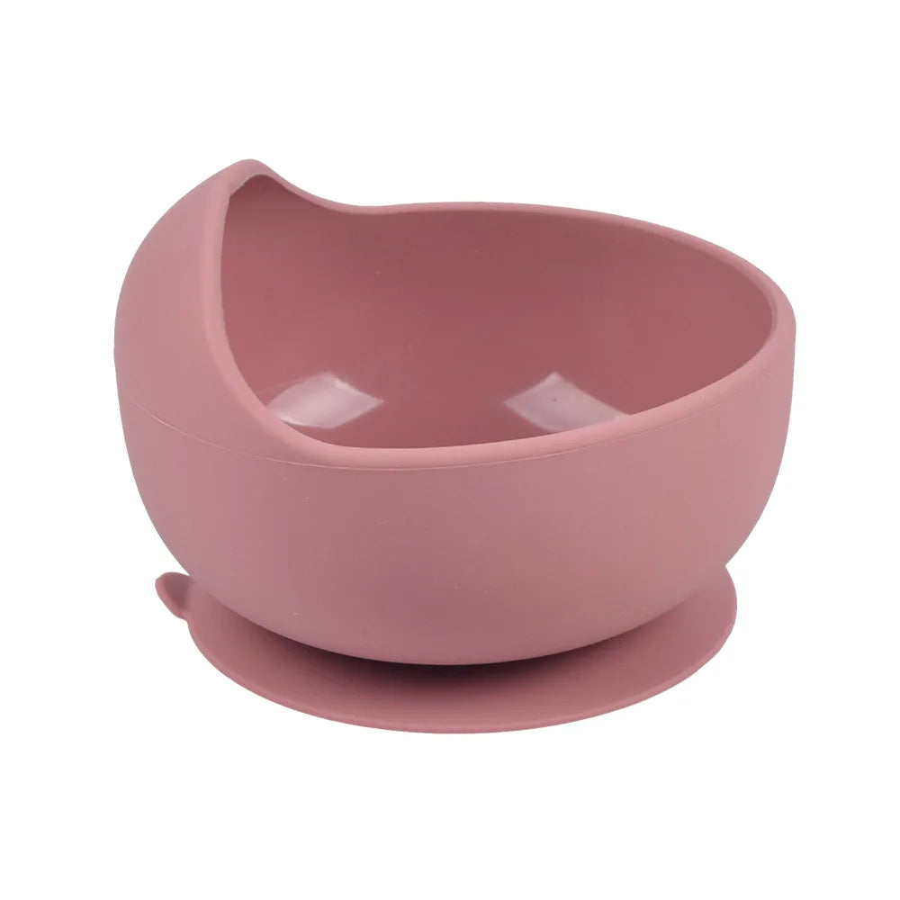 Baby Silicone Suction Bowl with Spoon | Waterproof Kids Feeding Tableware