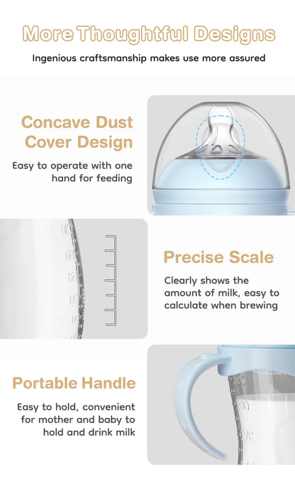 PP Baby Bottle with Handle | Anti-Colic Newborn Feeding Bottle 150ml / 240ml / 330ml