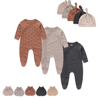 13-Piece Newborn Baby Gift Set | Rompers, Hats & Gloves 100% Cotton 0-12M