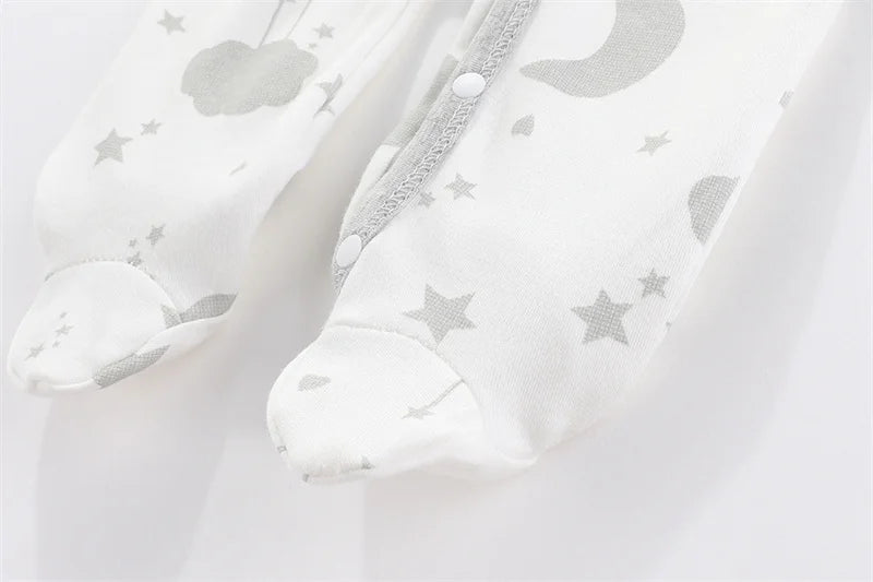 Baby Cartoon Print Romper | Soft Cotton Bodysuit for Newborns 0–9 Months