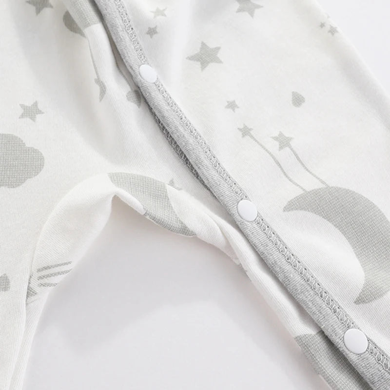 Baby Cartoon Print Romper | Soft Cotton Bodysuit for Newborns 0–9 Months