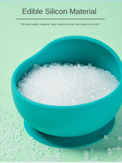 Baby Silicone Suction Bowl with Spoon | Waterproof Kids Feeding Tableware