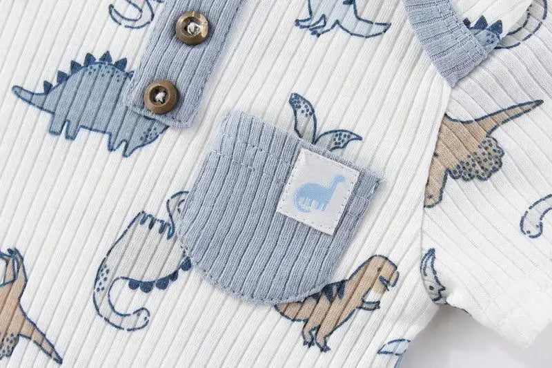 Baby Unisex Cotton Bodysuit 5-Pack | Short Sleeve Cartoon Print 0-12 Months