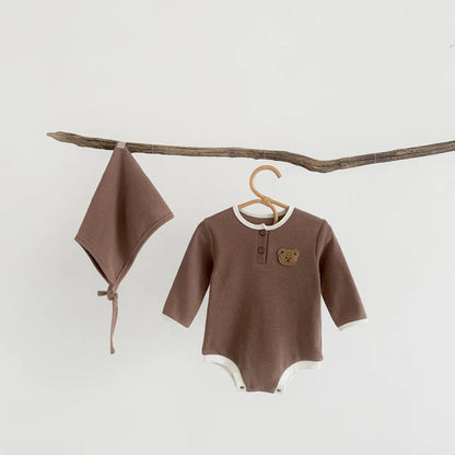 Baby Romper with Matching Hat — Cotton Unisex 0-12 Months
