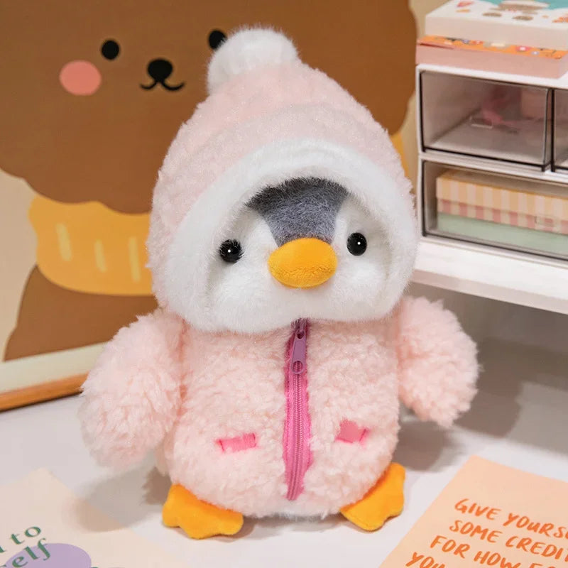 Cute Penguin Plush Toy | Soft Stuffed Animal with Clothes & Hat
