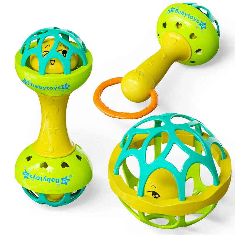 Baby Rattle Toys | Sensory Shaker & Grab Set for Newborns 0-12 Months