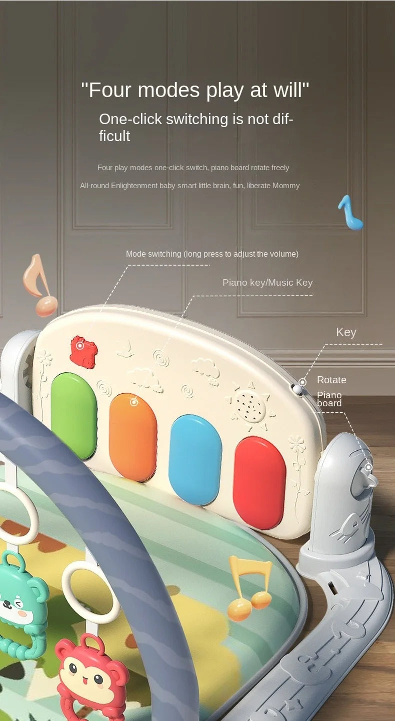 Baby Activity Gym Play Mat | Multifunctional Crawling & Sensory Mat for Infants