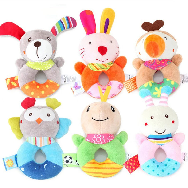 Baby Animal Plush Hand Bell Rattle Toy