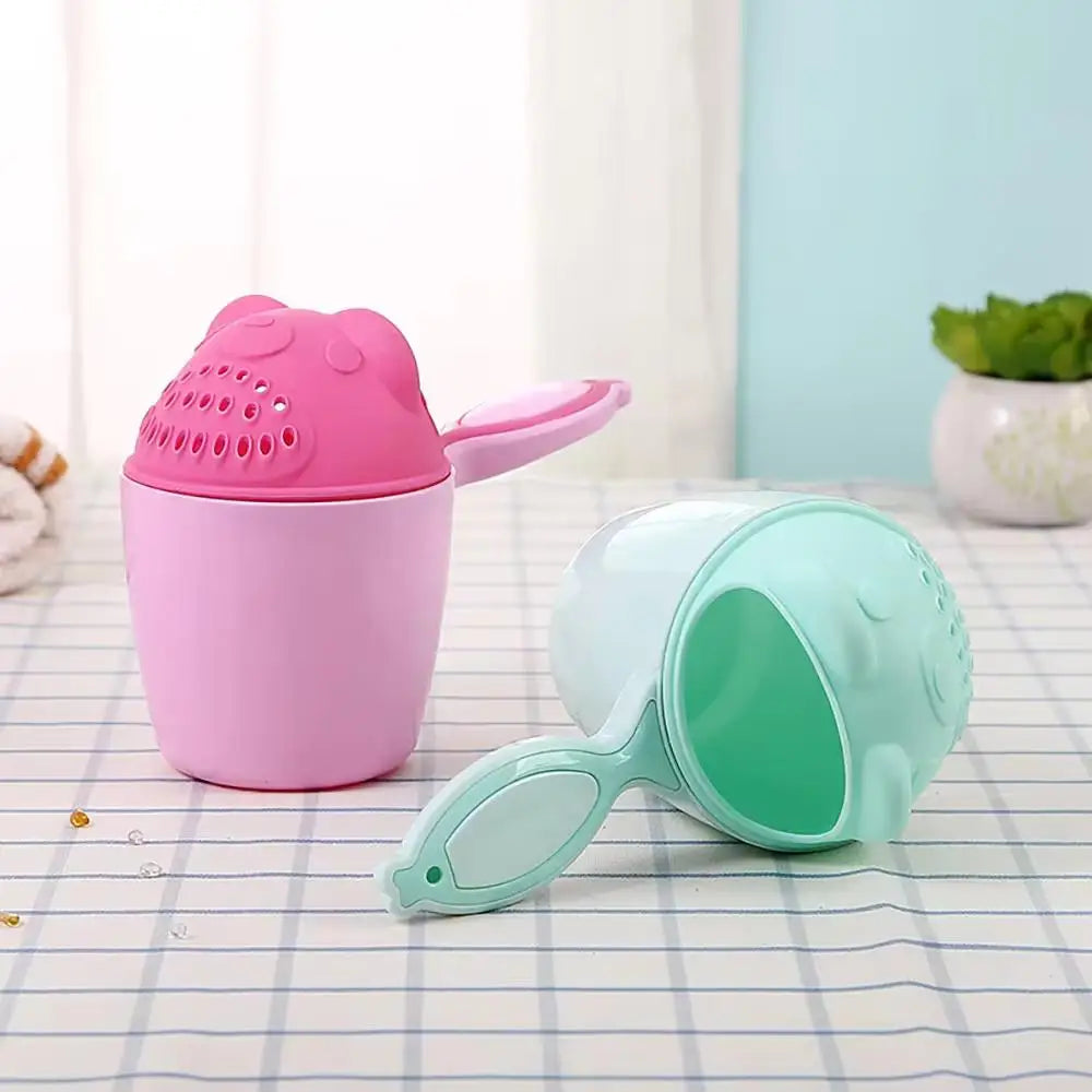 Baby Shampoo Rinse Cup | Cartoon Bath Bucket for Gentle Hair Washing