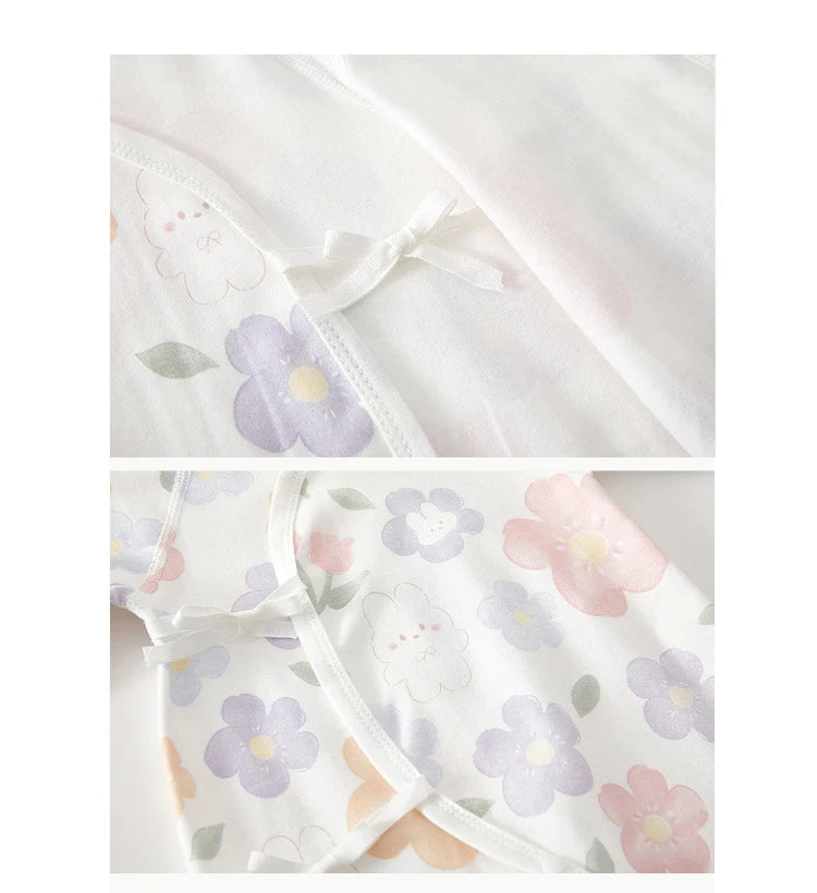 Baby Cotton Romper Pyjamas | Long Sleeve Spring & Autumn Newborn 0-6M