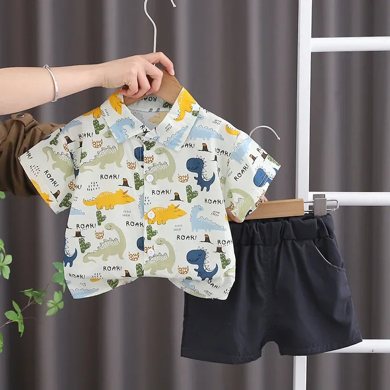 Kids Cotton T-Shirt & Shorts Fashion Set | Boys & Girls Summer 2PCS