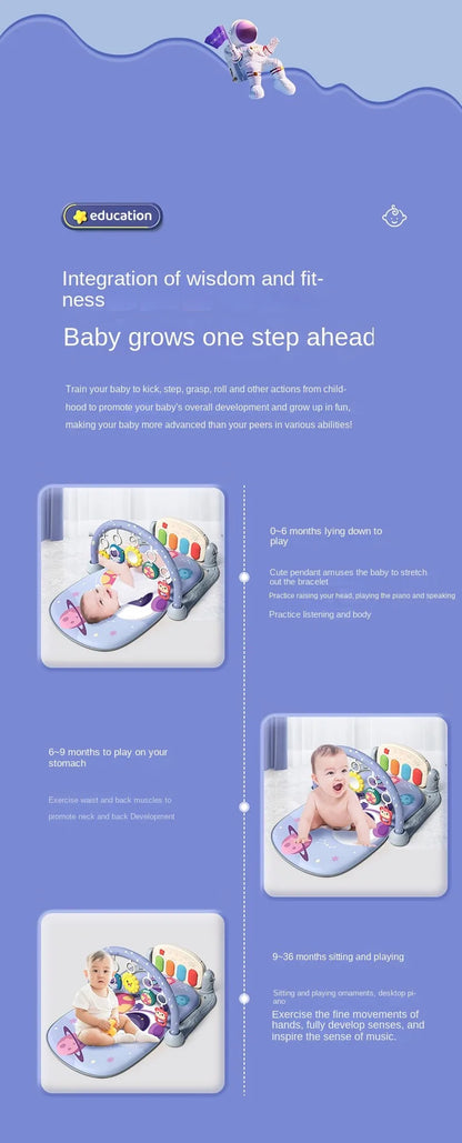 Baby Activity Gym Play Mat | Multifunctional Crawling & Sensory Mat for Infants