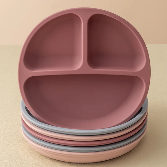 Baby Silicone Suction Dining Plate | BPA-Free Toddler Feeding Bowl | 14 Colours