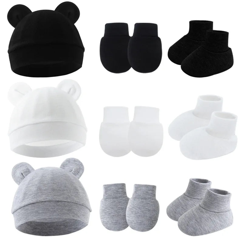 Baby Anti-Scratch Gloves & Foot Cover Set | Newborn Protection Kit