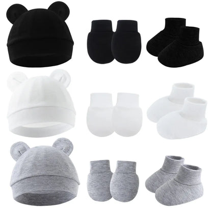 Baby Anti-Scratch Gloves & Foot Cover Set | Newborn Protection Kit