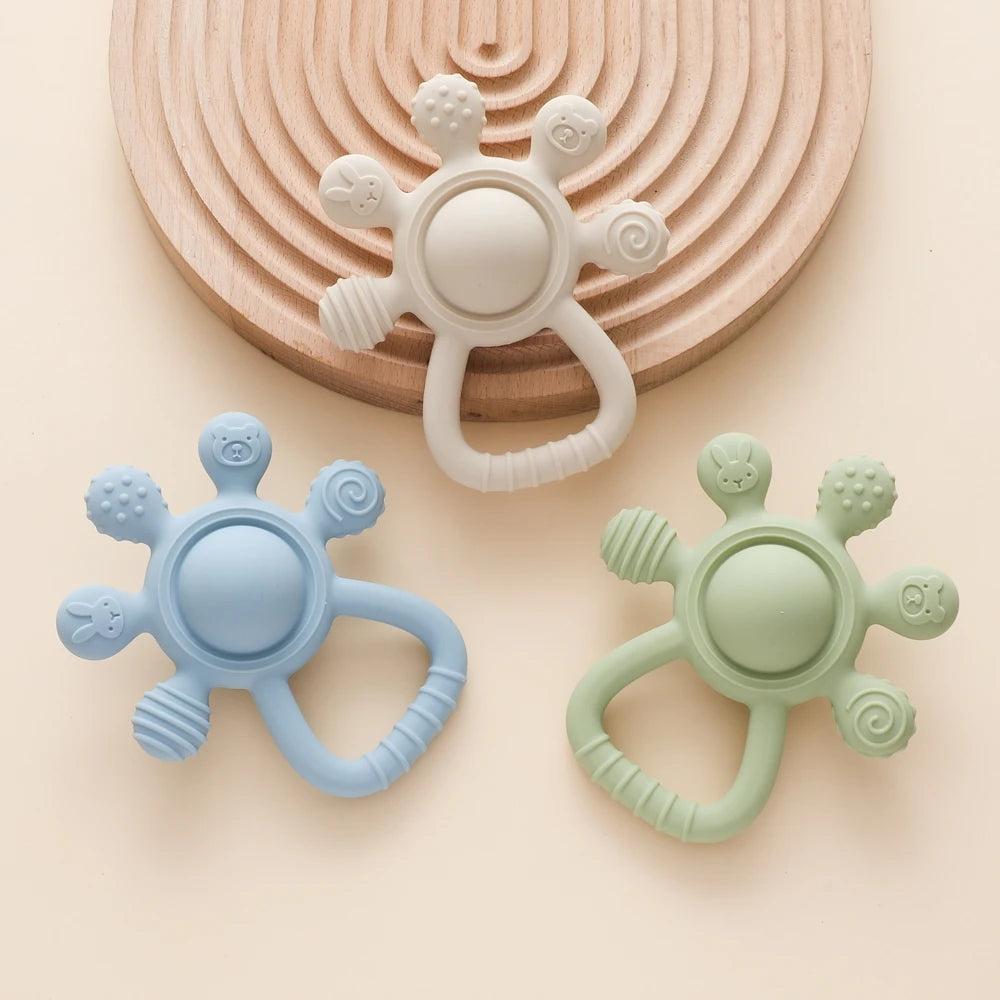Baby Silicone Teether & Pacifier Chain Set