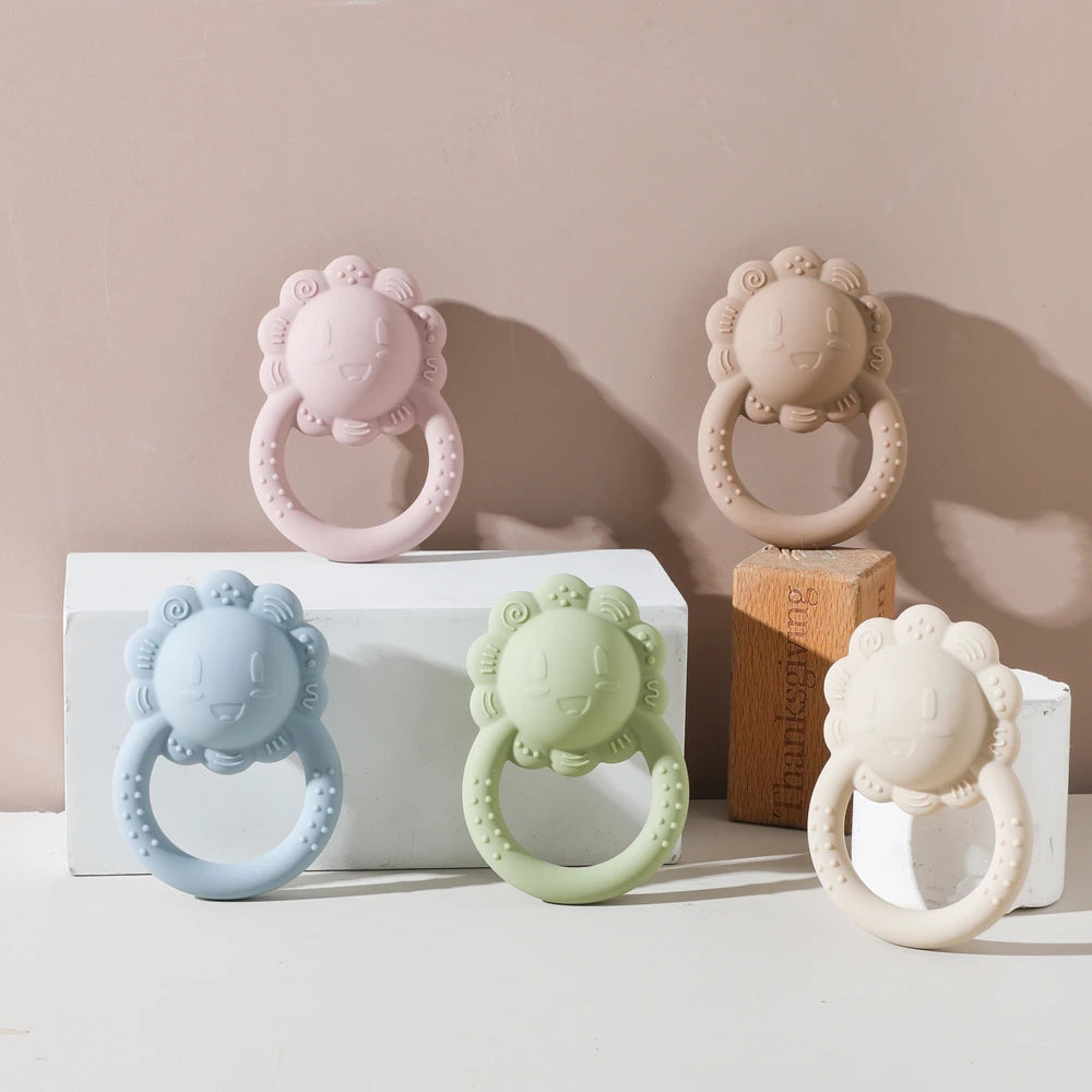 Silicone Bear Teether Rattle | Food-Grade Sensory Hand Bell for Babies 0–12 Months