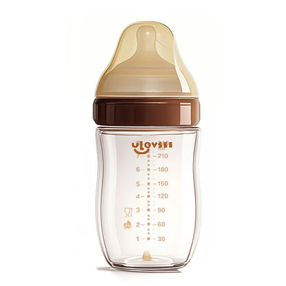 High Borosilicate Glass Baby Bottle | Wide-Neck Anti-Colic Feeding Bottle | 120ml, 160ml & 240ml