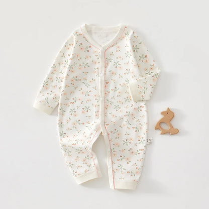 Baby Cotton Hoodie Jumpsuit | Boneless Seam Spring & Autumn Onesie 0-18 Months