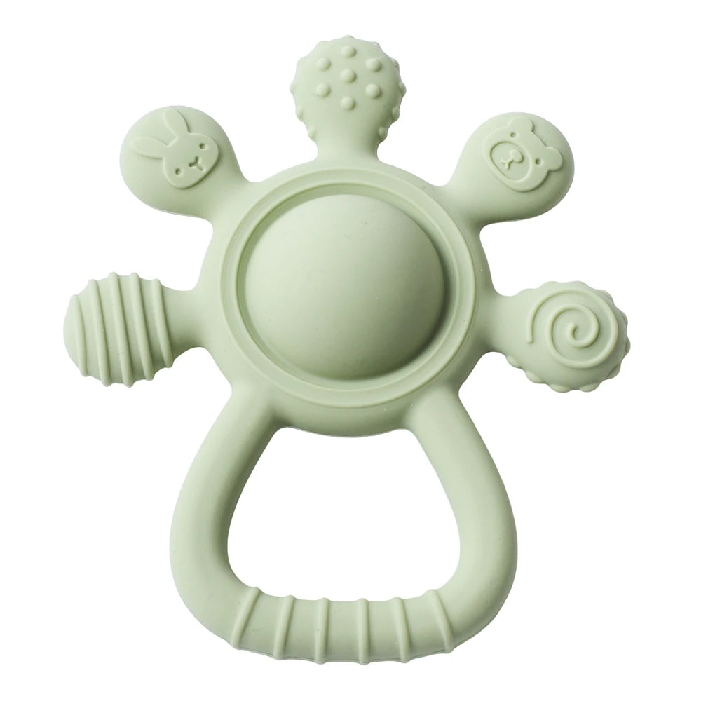 Baby Silicone Teether & Pacifier Chain Set