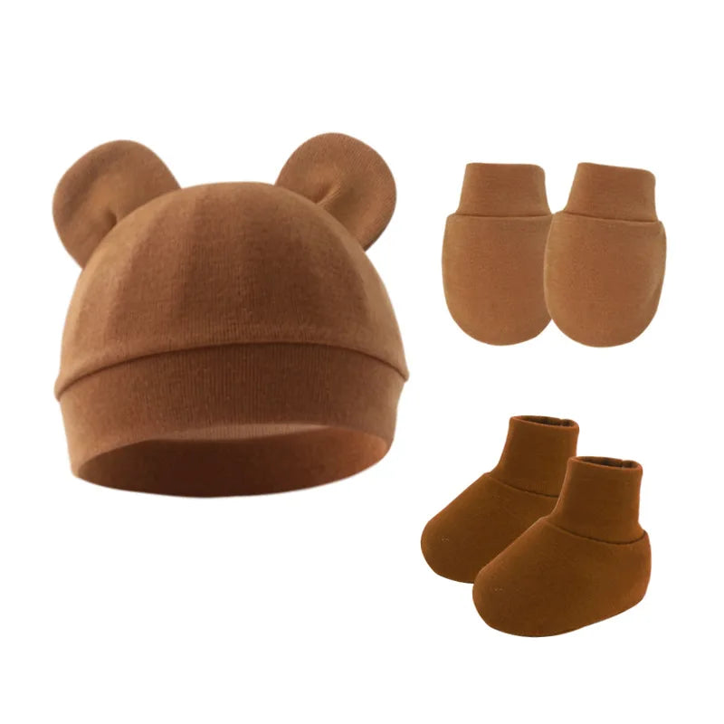 Baby Anti-Scratch Gloves & Foot Cover Set | Newborn Protection Kit