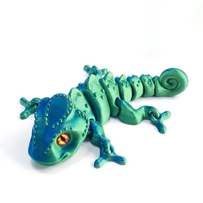 3D Printed Chameleon Figure | Multi-Joint Movable Kids Gift & Room Decoration