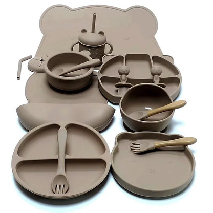 16-Piece Silicone Baby Tableware Set