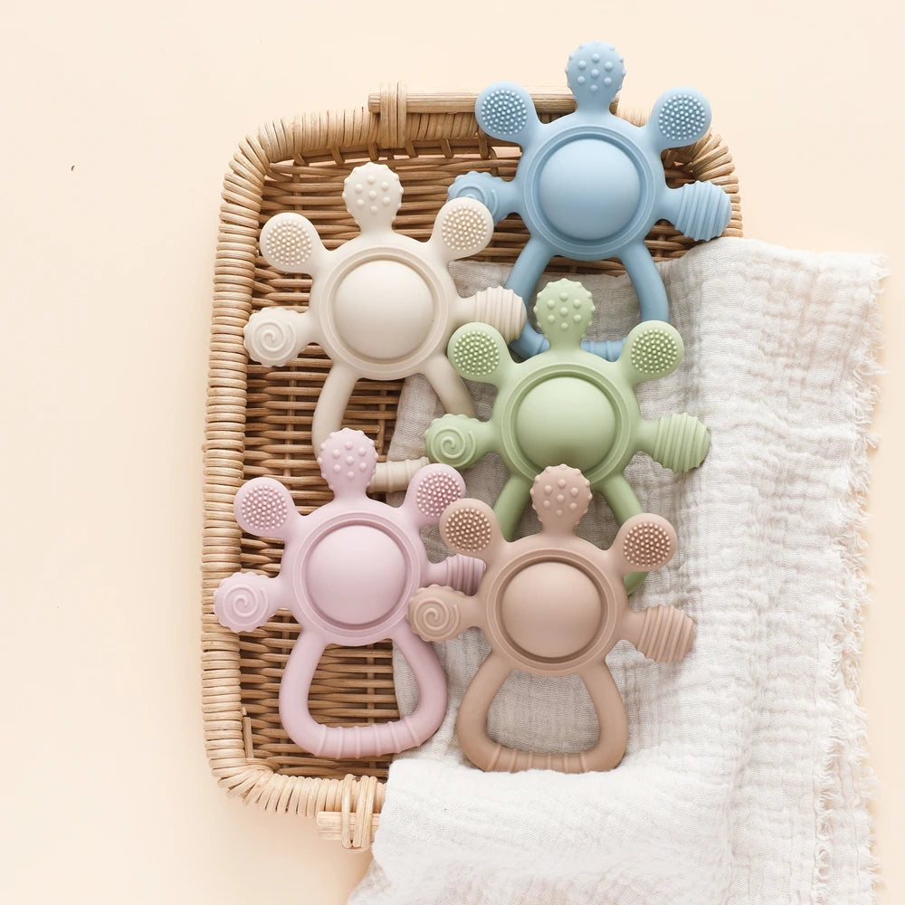 Baby Silicone Teether & Pacifier Chain Set