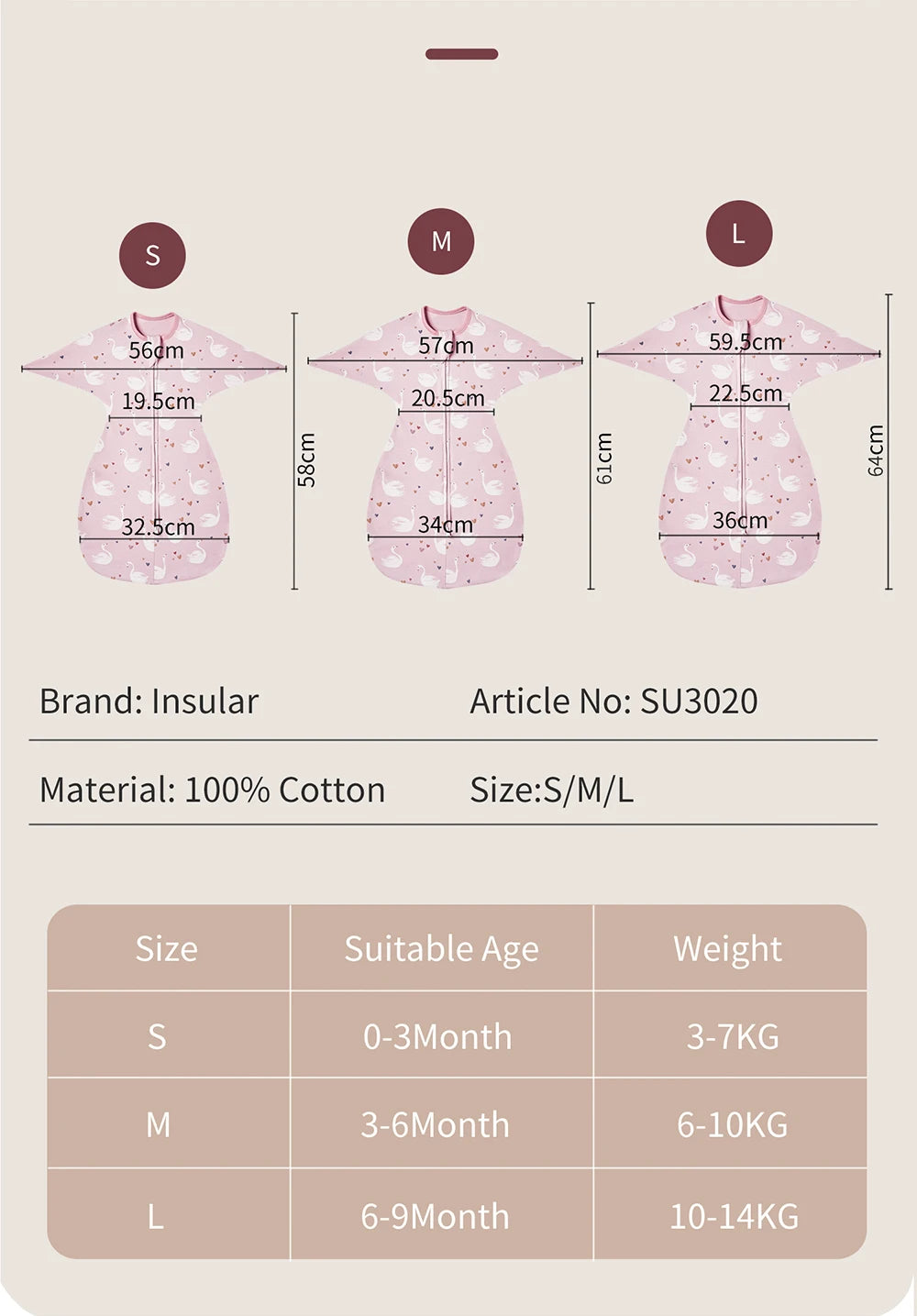 Baby Cotton Sleeping Bag | Anti-Startle Sleepsack for Newborns