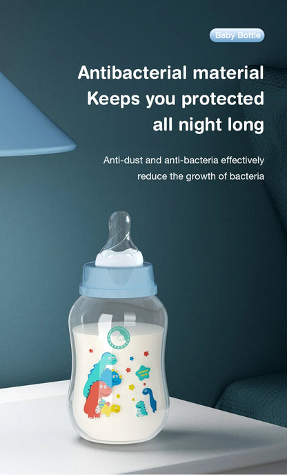 Baby Bottle with Gravity Ball & Handle | 150/240ml Anti-Spill Newborn Feeding Bottle, BPA-Free