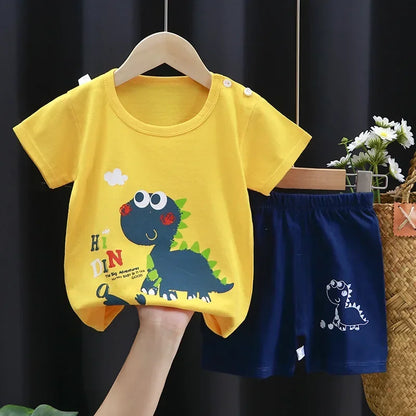 Kids Cotton T-Shirt & Shorts Set | Boys & Girls Summer Outfit 2PCS
