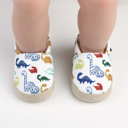 Baby Dinosaur Slip-On Shoes | Closed Toe Walking Shoes 0-18 Months