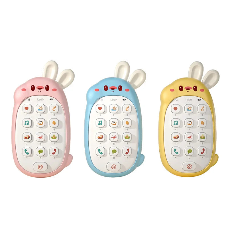 Baby Rabbit Music Phone Toy | Chewable Sensory Puzzle Toy for Toddlers