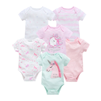 Baby Cotton Bodysuit 3-Pack | Short Sleeve Unisex Romper 0-12 Months